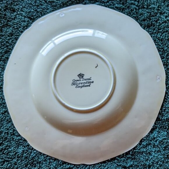 Vintage Crown Ducal Florentine Gold Band 2057 Saucers for Footed Cream Soups - Picture 2 of 8